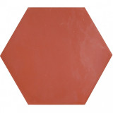 Hexagonale einfarbige Zementfliesen - Rot