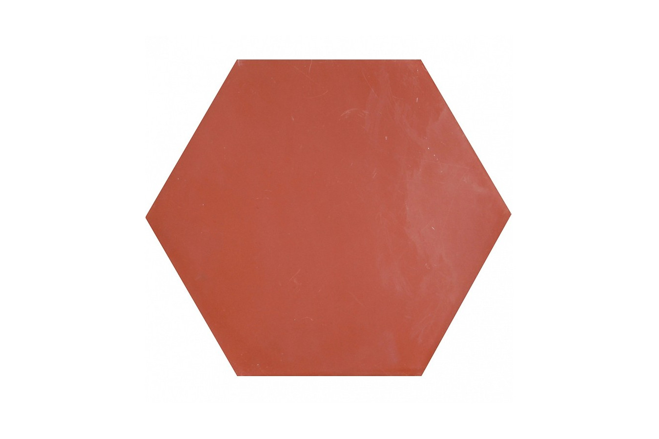 Hexagonale einfarbige Zementfliesen - Rot