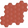 Hexagonale einfarbige Zementfliesen - Rot