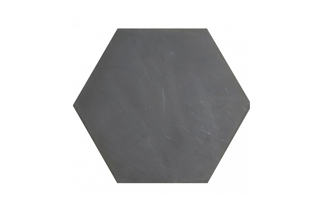 Hexagonale einfarbige Zementfliesen - Schwarz