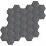 Hexagonale einfarbige Zementfliesen - Schwarz