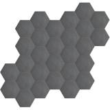 Hexagonale einfarbige Zementfliesen - Schwarz