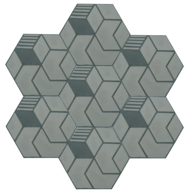 Alfredo - Hexagonale Zementfliesen für Badezimmer