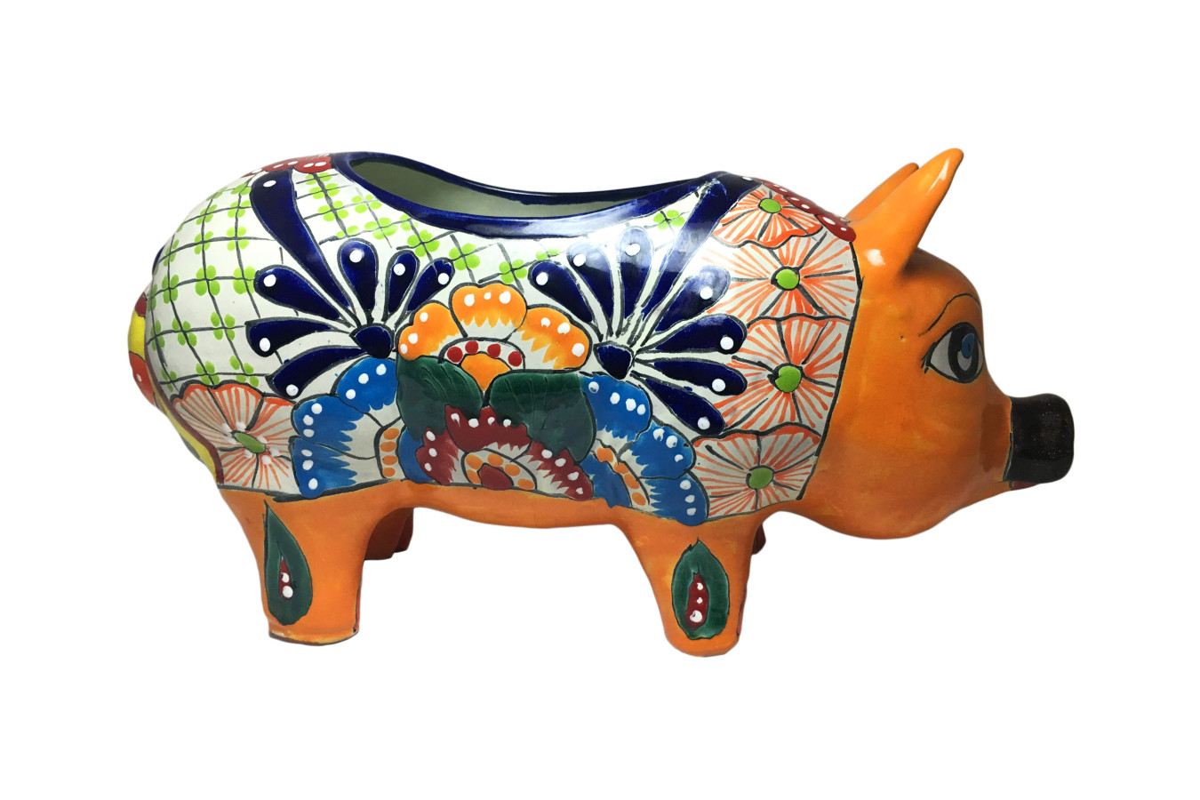 Keramisches Schweinchen – Blumentopf aus Mexiko