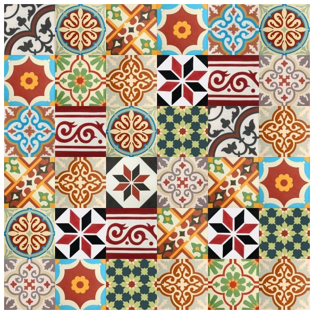 Patchwork - Patchwork Badezimmer Zementfliesen